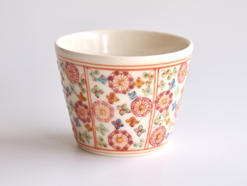 お花畑　カラフルでポップなお花たち（フリーカップ・蕎麦猪口）①