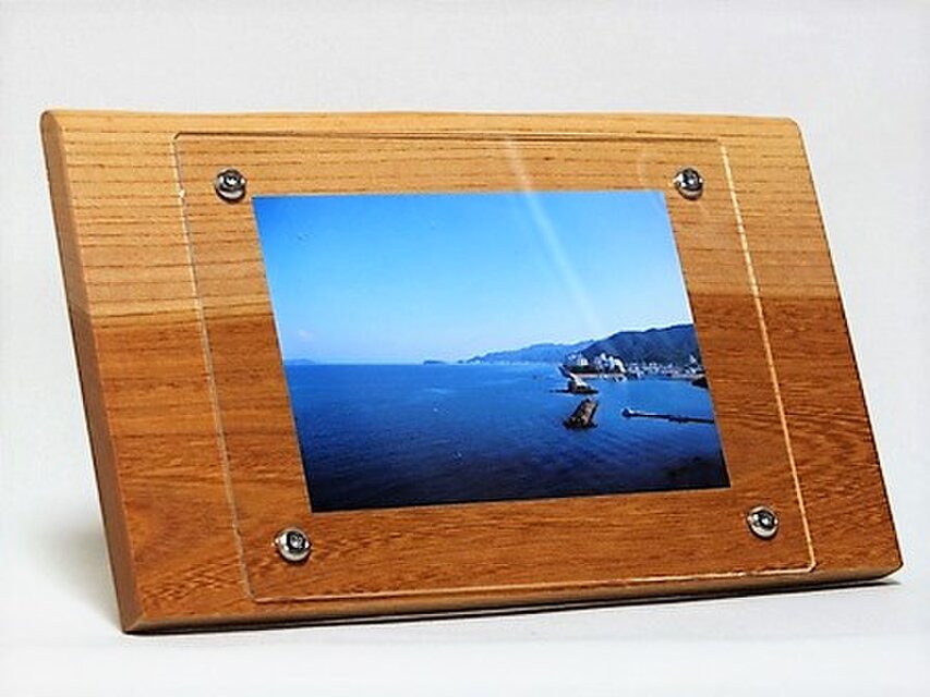 おしゃれな木のフォトフレーム No.9　欅の天然木（L-39）