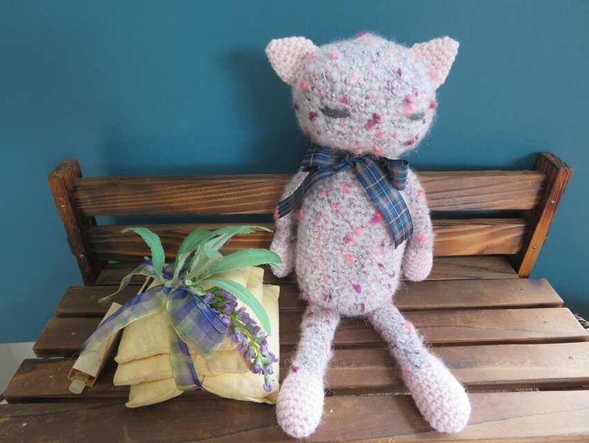 ふわくたネコちゃんピンク