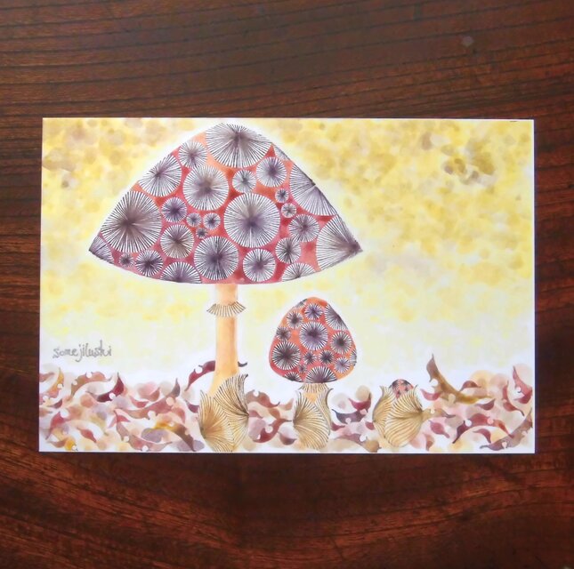 ポストカード2枚セット ＊赤いキノコの兄妹＊