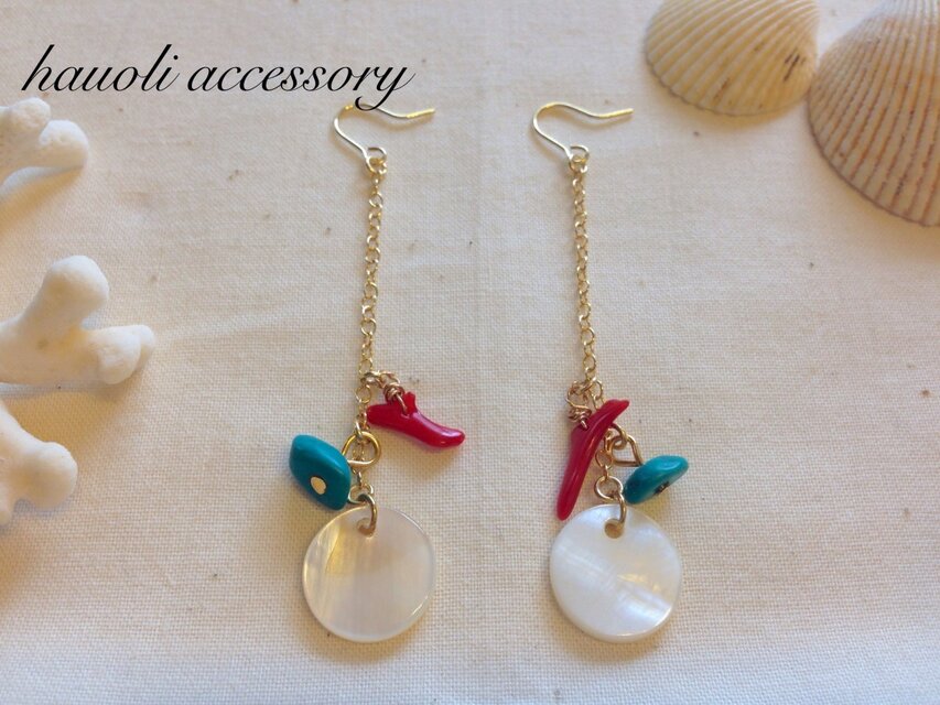 シェル チェーンピアス