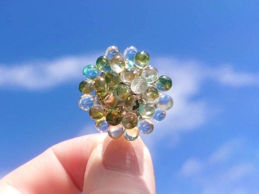 *Always*エメラルド×トパーズカラーのポニーフック