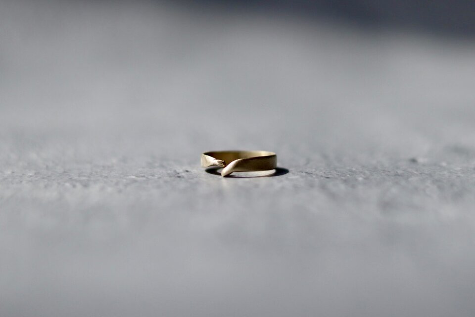 10K　小指のゆびわ