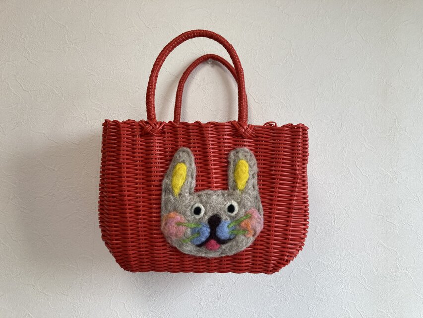 koruri × workshopcolore カゴバッグ うさぎ