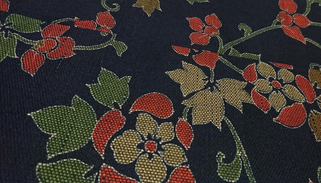 リバーシブル 袋帯 正絹 六通柄 欧風唐草 やまと未使用 イ6103 リバーシブル 袋帯 正絹 六通柄 欧風唐草 やまと イ6103 リバーシブル