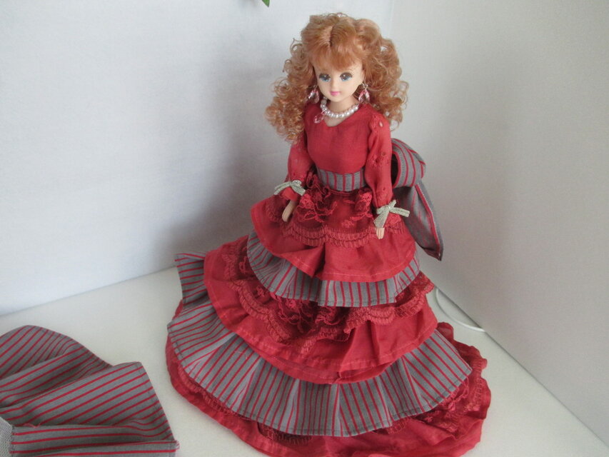 D 人形付 フランス人形風ドレス 大人も楽しい着せ替え人形 29cm 
