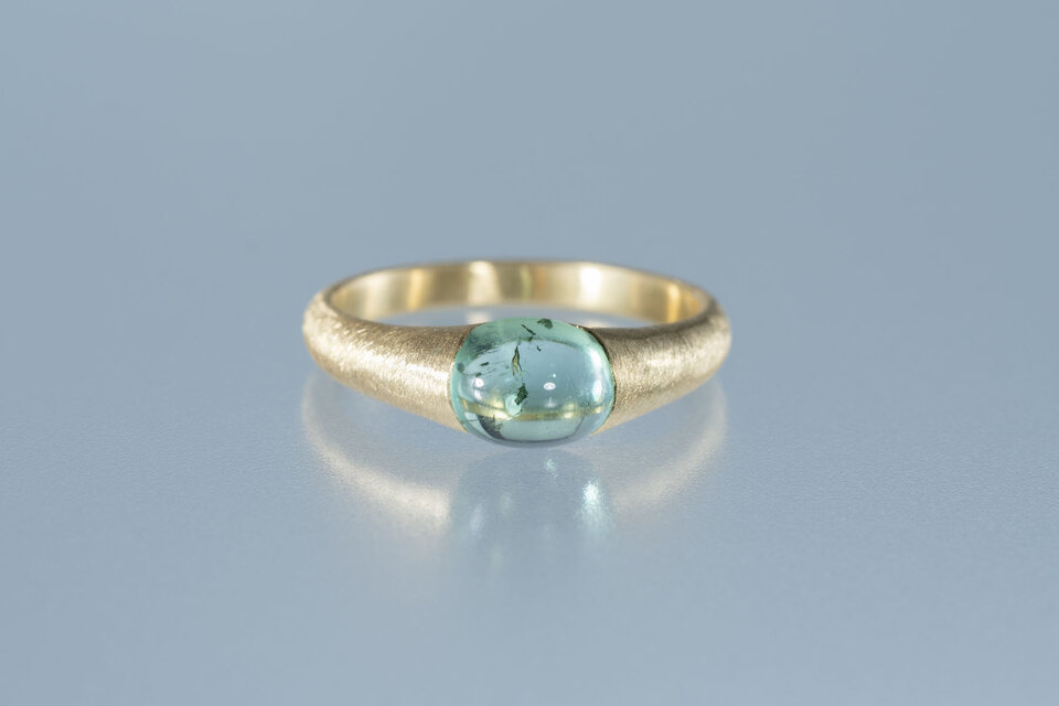 グリーントルマリンリング/ K18YG