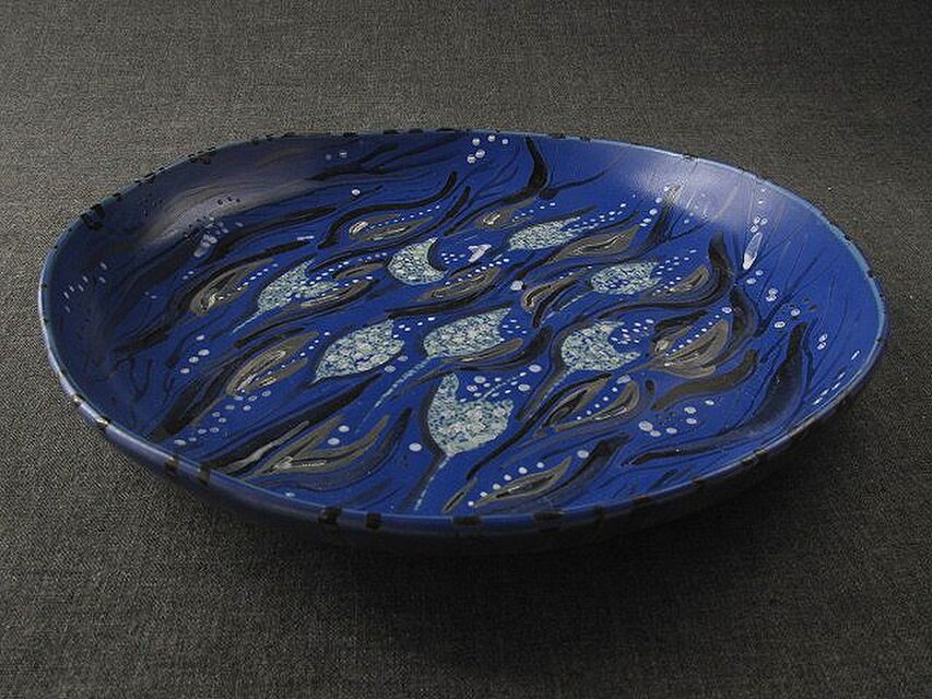 食器（18）コバルト釉彩色皿 陶芸家オリジナル陶器 | iichi 日々の