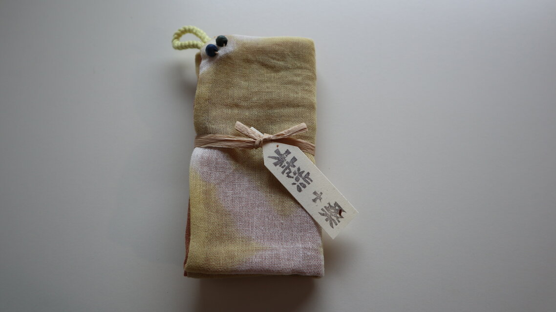 再販　手ふきん（柿渋＋桑　アルミ媒染）