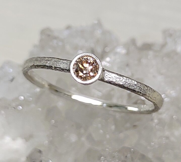 champagne dia（蛍光）＊925 ring