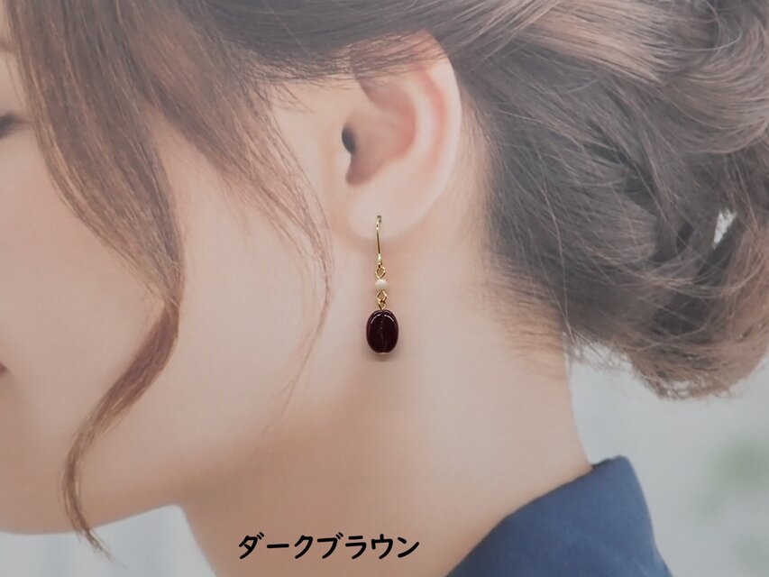 2色から選べる》珈琲豆ピアス／イヤリング | iichi 日々の暮らしを