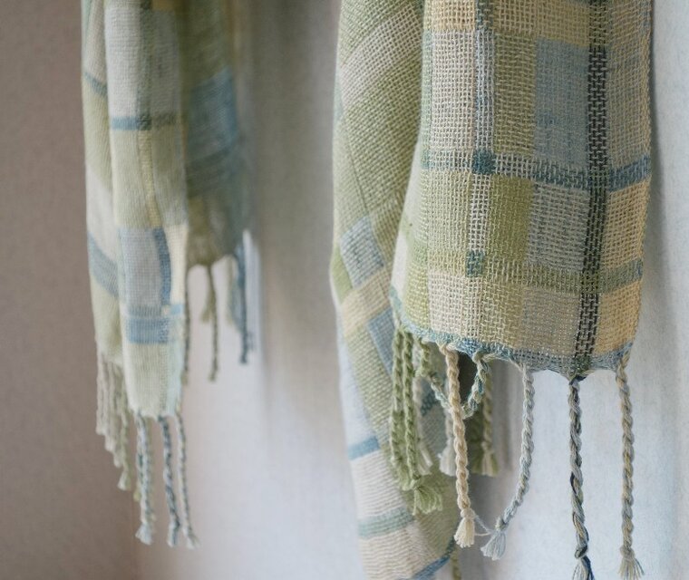 手織りコットンストール・・５がつ