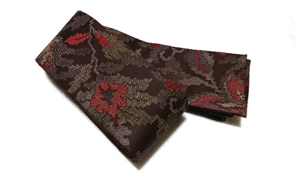 創作帯☆角帯 リバーシブル 大島風 巾約10cm