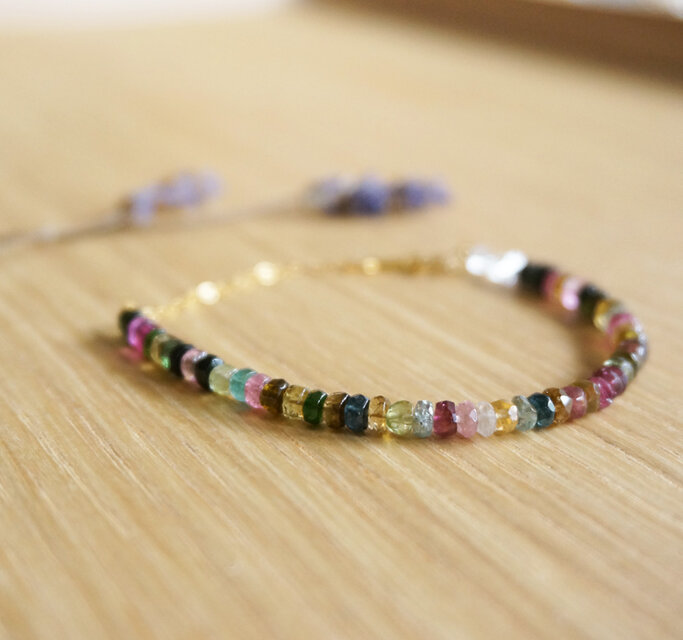 レン◆天然石マルチカラーブレスレット✧14kgf レン◇天然石マルチカラーブレスレット✧14kgf 14kgfマルチカラー