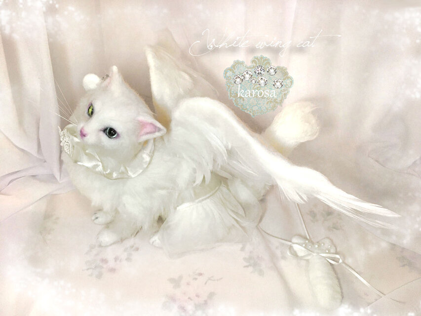 Aさまセミオーダー Tちゃん 美猫さん ホワイトウィングキャット 白猫 