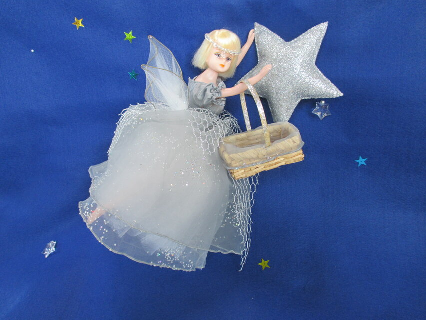 L 人形付 星の妖精人形さん 着せ替えできます 29cm ハロウィン | iichi 
