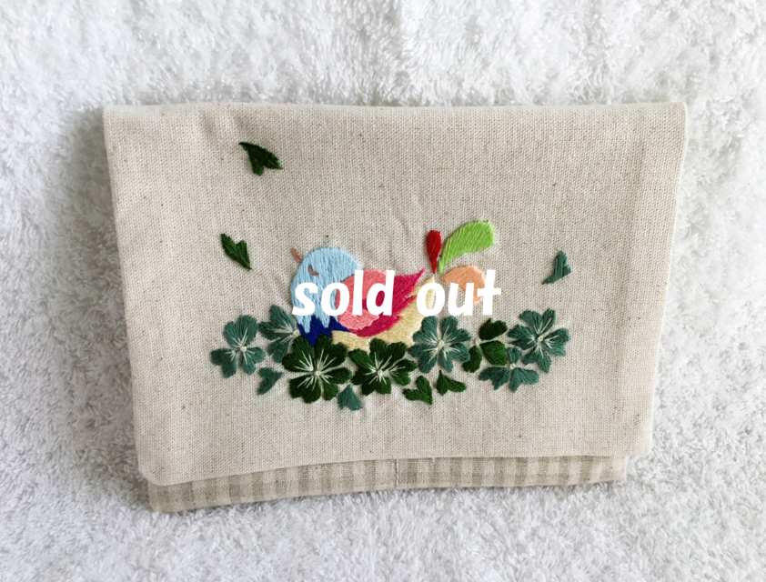 おくすり手帳ケース～クローバーとコトリ～