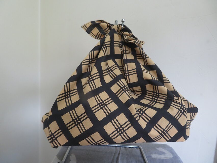 ランチ手提げ　弁慶格子