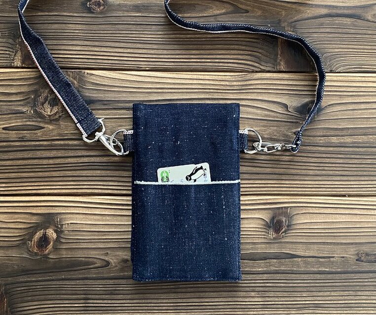 デニム好きのための岡山産セルビッチデニムのスマホショルダー
