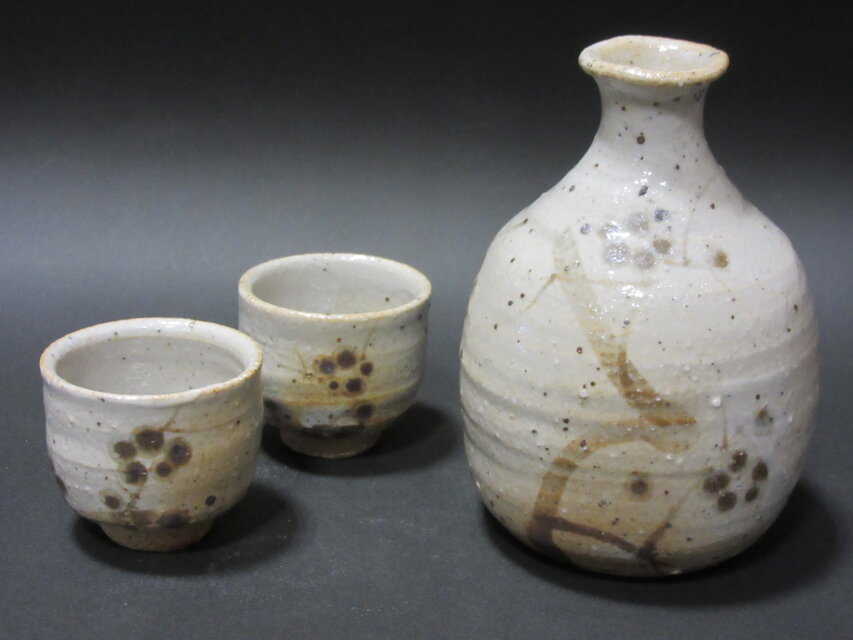 絵唐津酒器セット（梅）