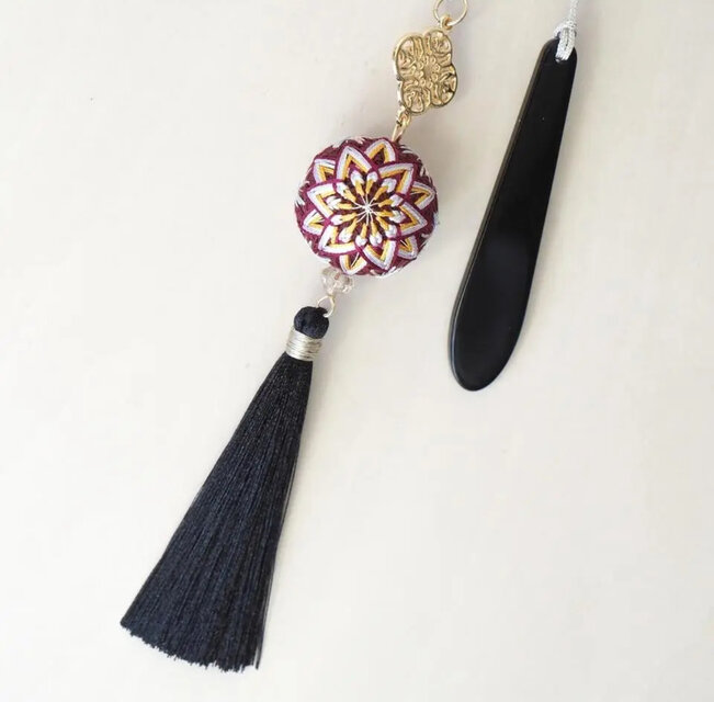 《受注制作》てまり根付（鉄線）