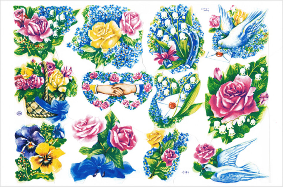 イギリス製クロモス 青い勿忘草＃1   ラメなし DA-CHER113【England】