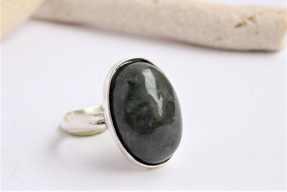 黒翡翠　Silver　Ring