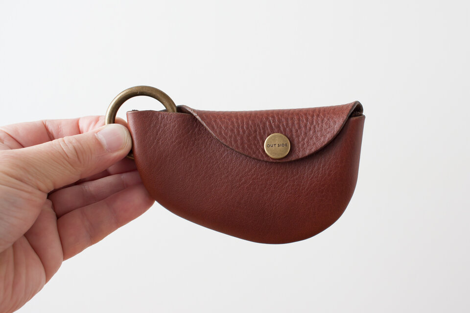 イタリア製牛革のキーケース ／ ダークブラウン※受注製作