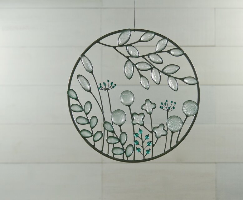 ガラスのリース［夏の庭］Ｌ