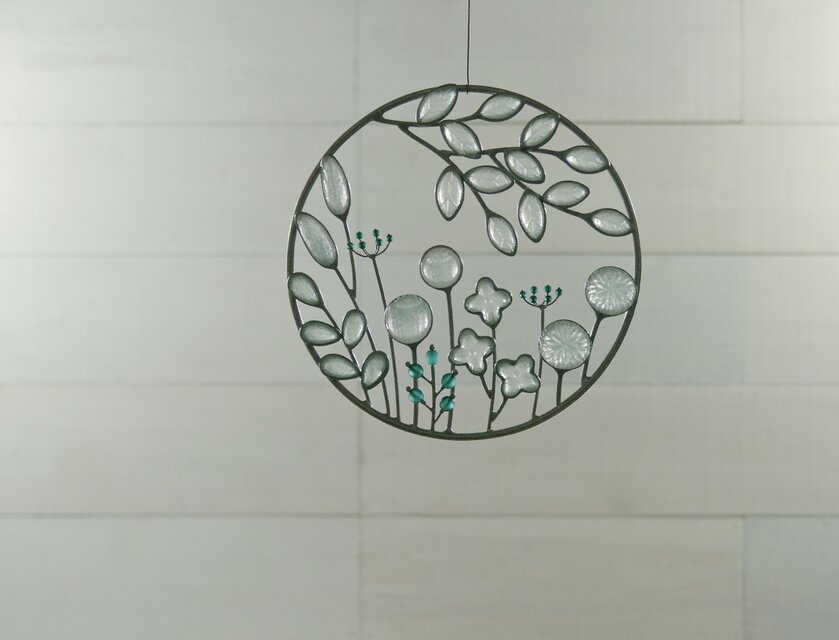 ガラスのリース［夏の庭］S