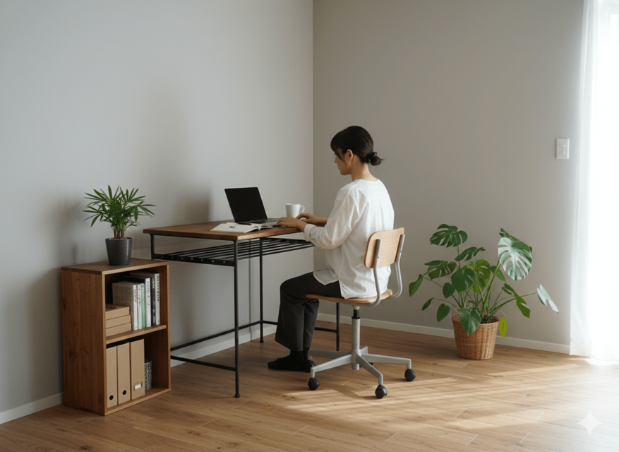 無垢杉/在宅勤務/PCデスク/アイアン アイアン ウッド リモートワークデスク（テレワーク 在宅勤務 PCデスク