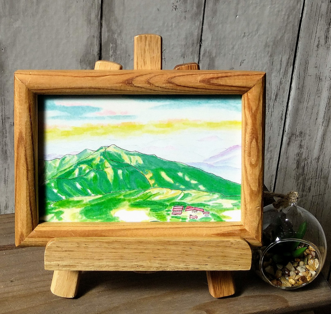 選べる3枚】『白山からの朝 』 ポストカード 山 登山 朝日 絵 絵画