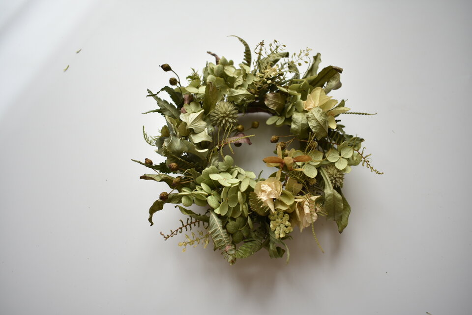 秋のはじまりの小さなリース