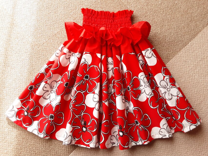 パウスカート：丈53cm：ケイキ子供：フリル