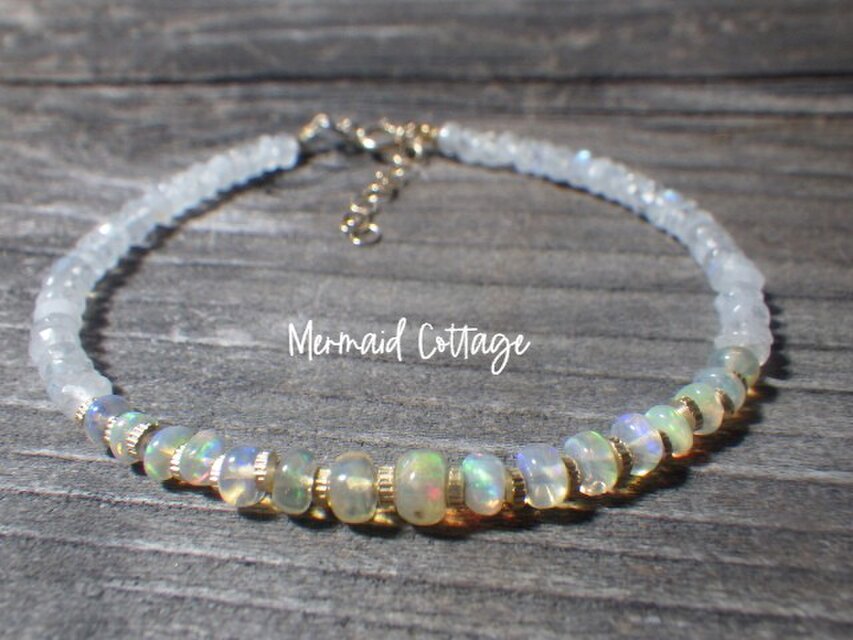 14kgf＊Opal & Moonstone Bracelet オパール＆ムーンストーン