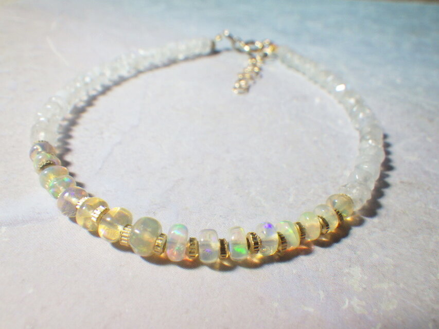 14kgf＊Opal & Moonstone Bracelet オパール＆ムーンストーン