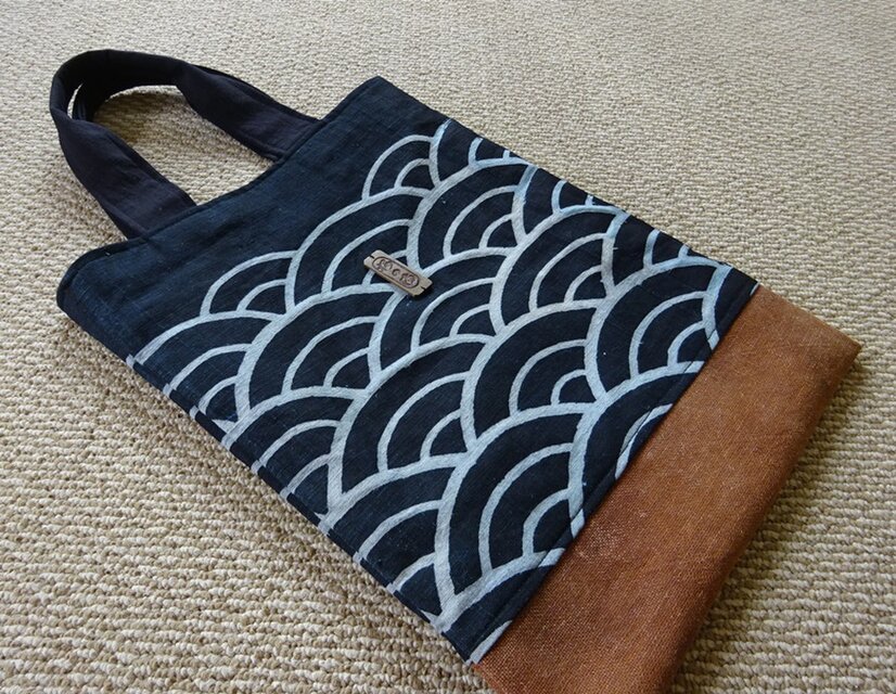 シンプルトート（青海波）