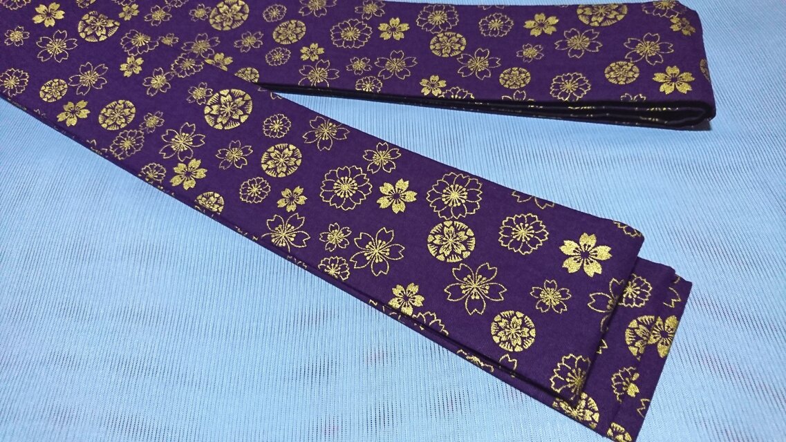 創作帯☆居合帯 半纏帯 古典文様 巾約7cm