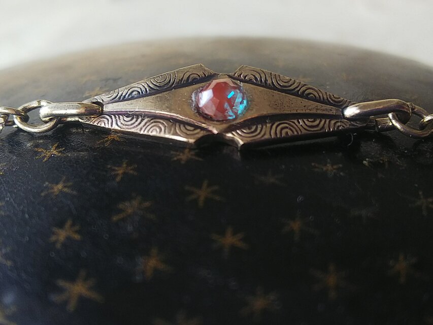 アンティーク　サフィレット（約3.9㎜）アンティークSilverブレスレット