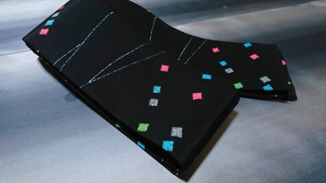 創作帯☆角帯 絞り模様 巾約10cm