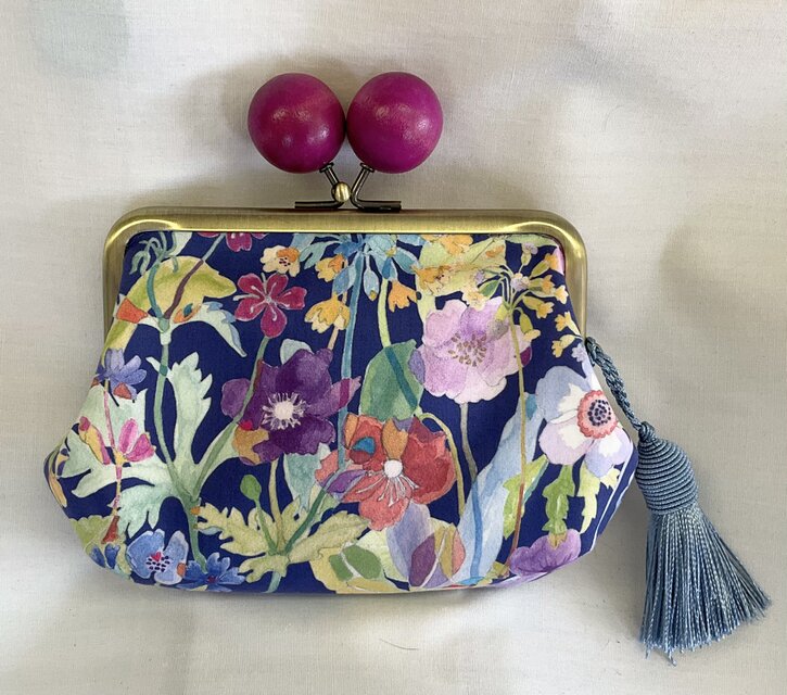 リバティ　プロポーザル　木玉親子がま口ミニ財布　