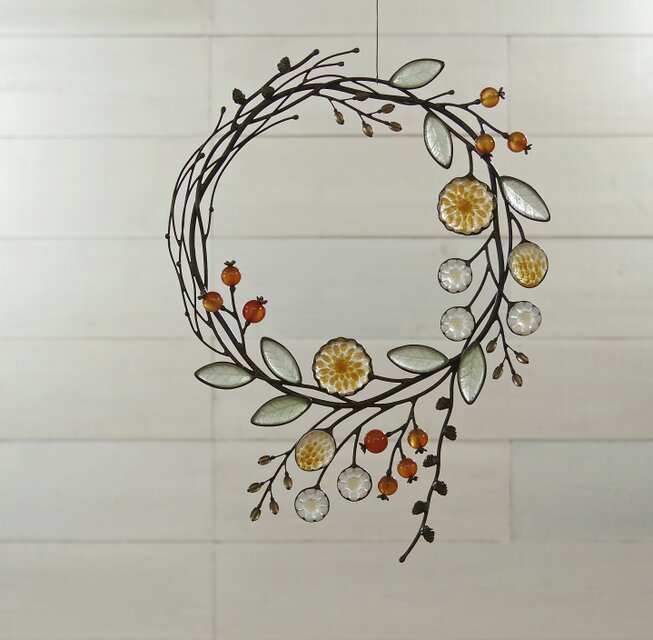 ガラスのリース［秋日和］ＬL  ☽