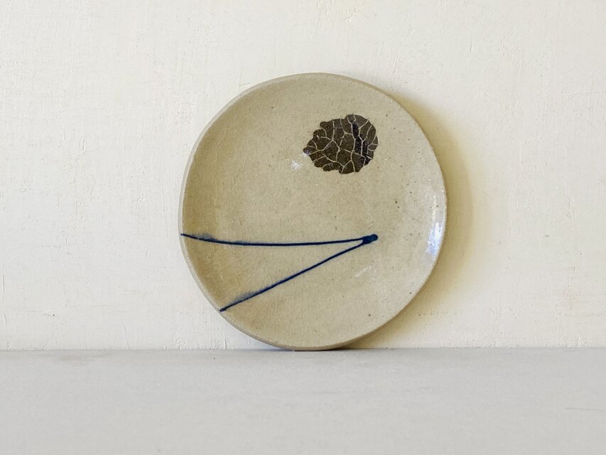 銘々皿 松葉②＊象嵌