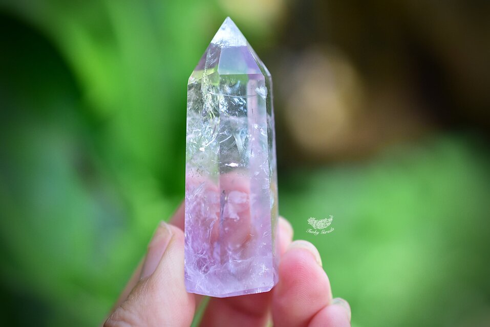 虹入り☆アメジスト ポイント 六角柱 原石s595 | iichi 日々の暮らしを