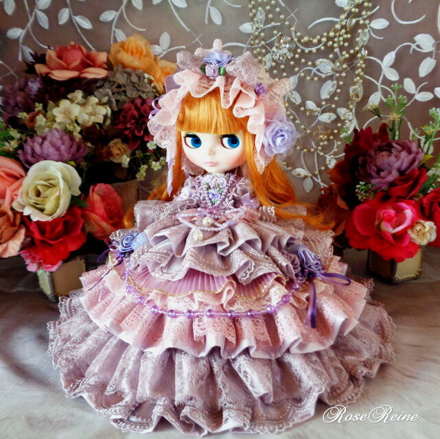 【激レア】可愛いぬいぐるみ フリル付きドレス リカちゃん サイズ ブルー レース フリル プリンセス ドレス ブルー