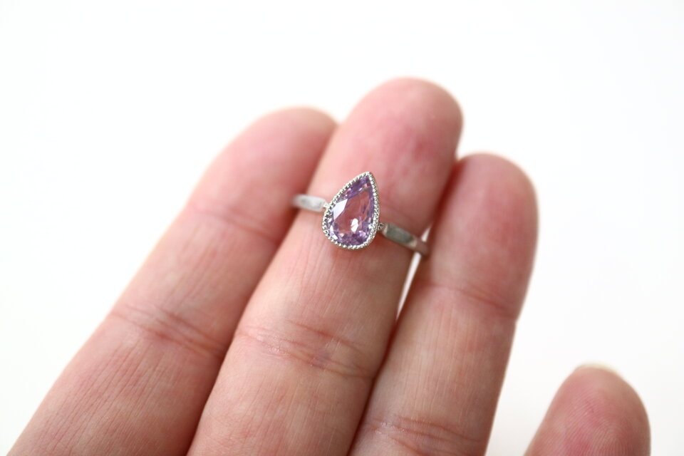 大粒ピンクサファイア＆ダイヤモンドのブレスレット20mm  S925刻印 非磁性