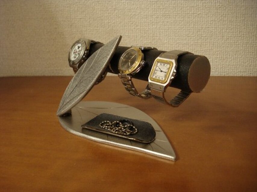 クリスマス 腕時計スタンド ダブルリーフトレイ付き時計インテリア収納