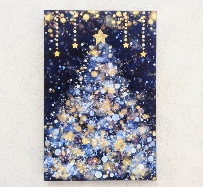 クリスマスツリー聖夜P4号(アクリル原画)