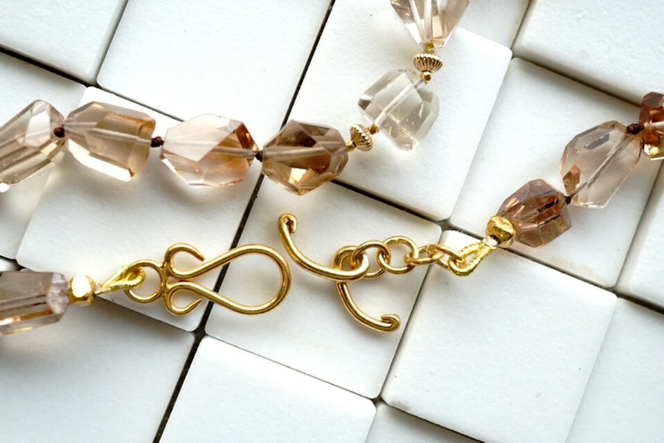 ブラウントパーズ（タンブルカット）のうっとりネックレス