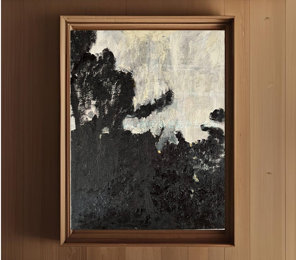 原画「朝の公園」F6・油彩画